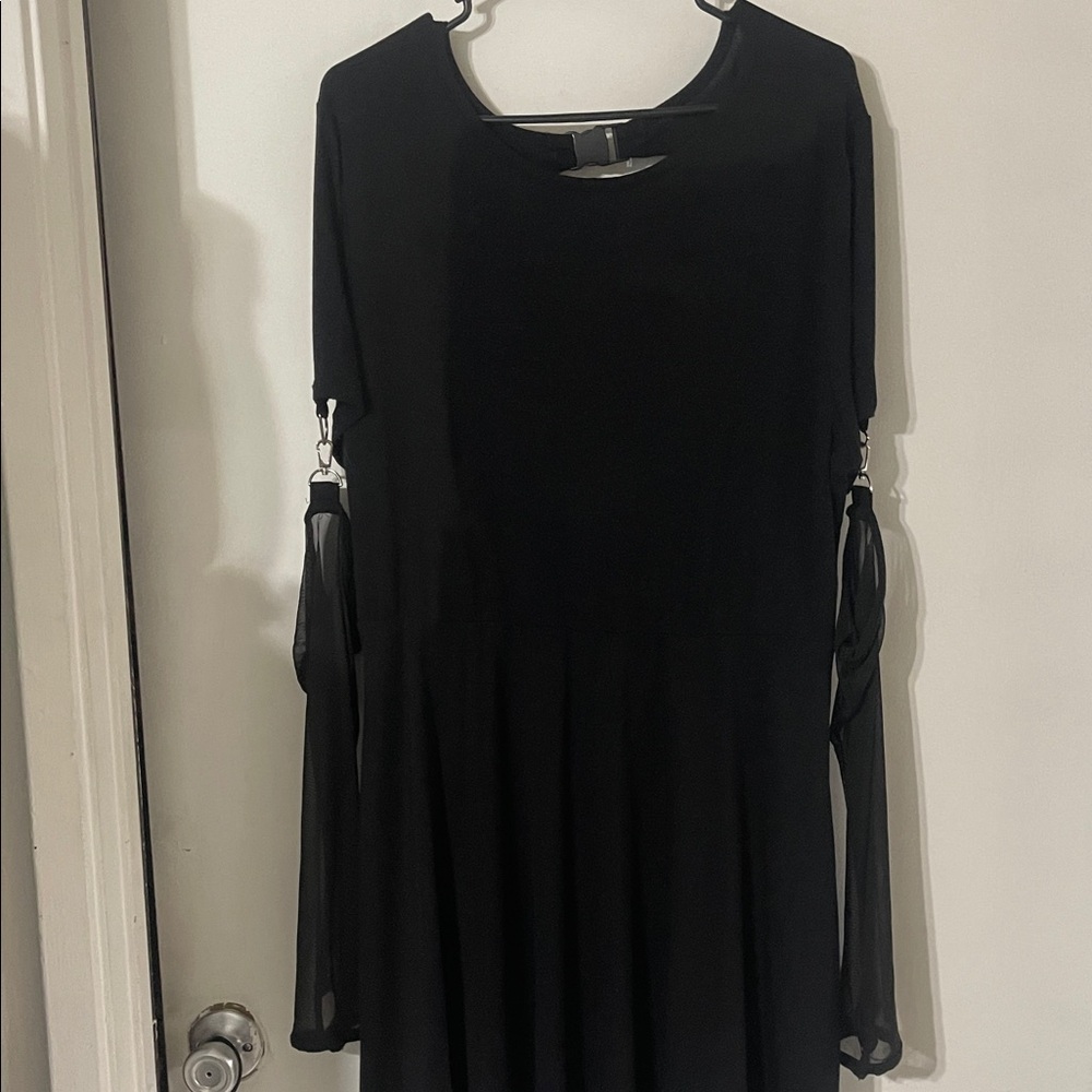 NWT Social Collision black gothic long-sleeve dress. - Picture 8 of 11